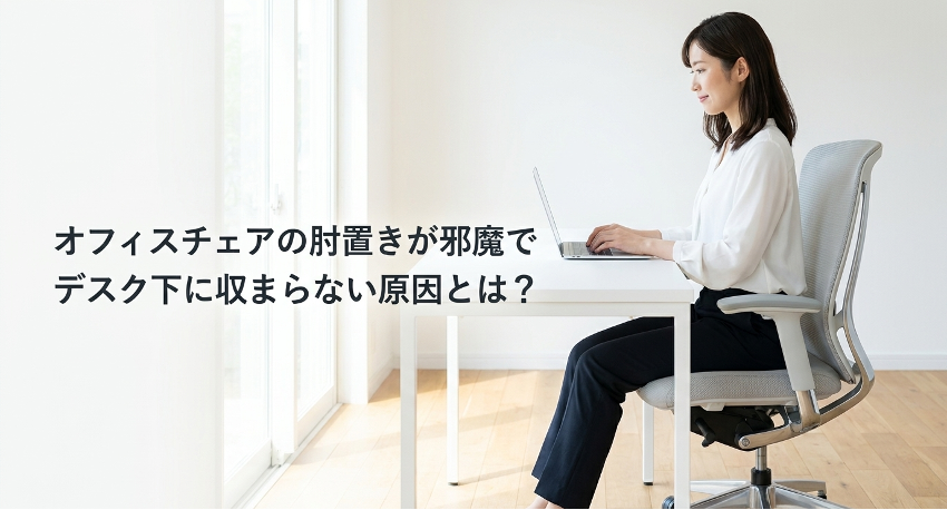 【解決策】オフィスチェアの肘置きが邪魔でデスク下に収まらない原因とは？