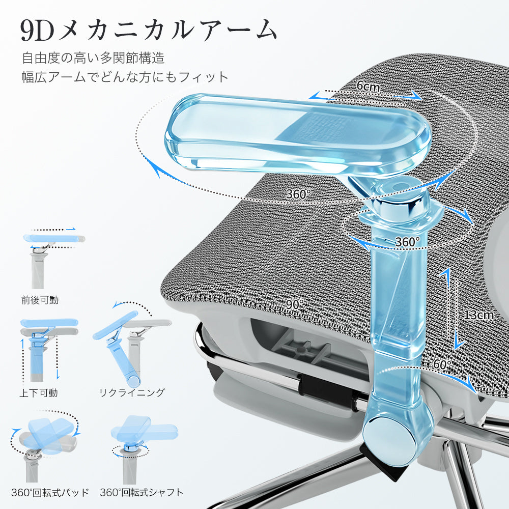 オフィスチェア｜腰痛対策・高密度メッシュ仕様で疲れにくい｜Aerlix