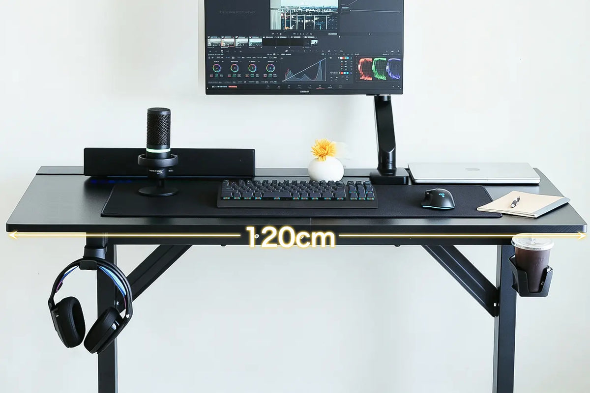 ゲーミングデスク 二段天板 360° モニターアーム対応 奥行75cm 100cm ゲーミングデスク 二段天板 360° モニターアーム対応 奥行75cm 100cm
